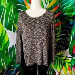 Bar III layered chiffon sweater